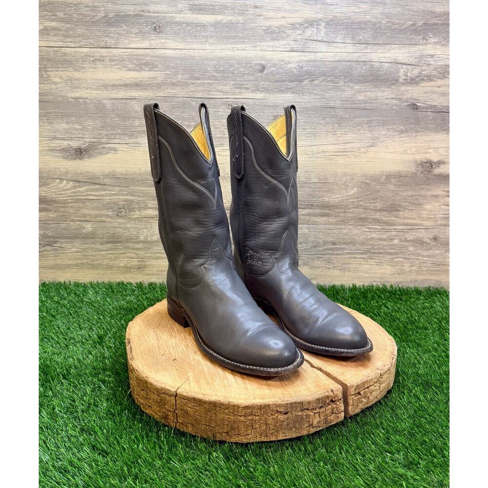 Tony Lama Women - Size 5.5B - Gray George Strait Roper Boots 9507
